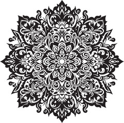 black and white ornament