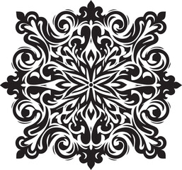 black and white ornament