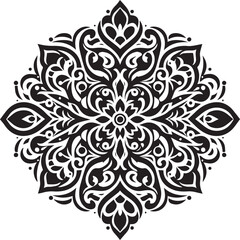 black and white ornament