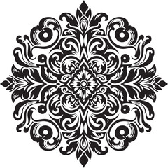 black and white ornament