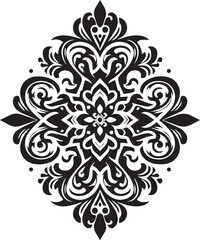 black and white ornament