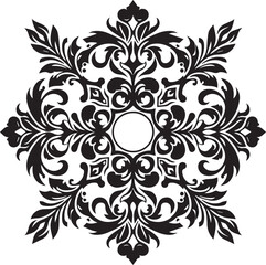 black and white ornament