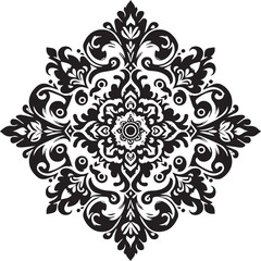 black and white ornament