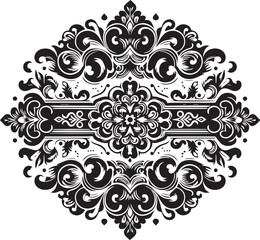 black and white ornament