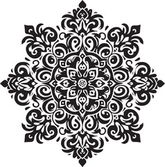 black and white ornament
