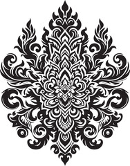 black and white ornament