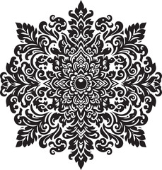black and white ornament