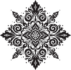 black and white ornament