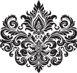 black and white ornament