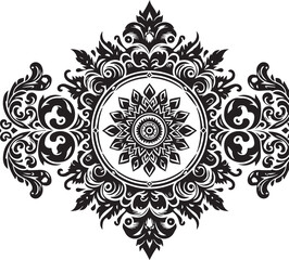 black and white ornament
