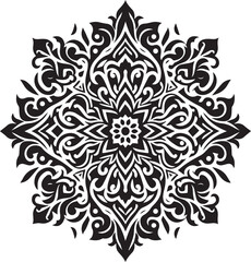 black and white ornament