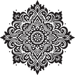 black and white ornament