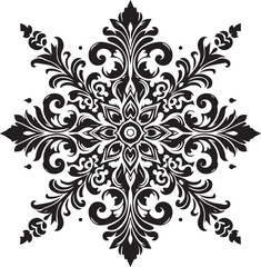 black and white ornament
