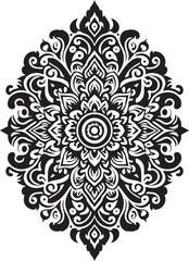 black and white ornament