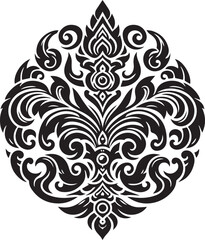 black and white ornament
