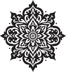 black and white ornament