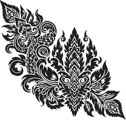 black and white ornament