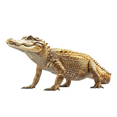 Alligator Isolated on Black Background.