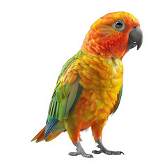 Obraz premium Colorful Parrot on Black Background.