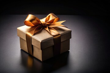 Obraz premium Gift box on the black background