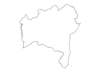 Obraz premium Mapa do estado de Bahia, Brasil