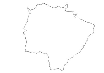 Mapa do estado de Mato Grosso do Sul