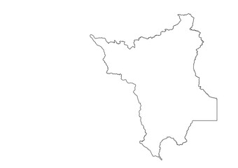 Mapa do estado de Roraima, Brasil