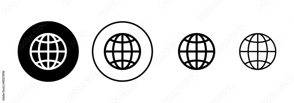Wall mural web icon vector isolated on white background. website vector icon. internet world vector