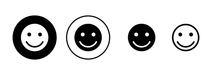 Smile icon vector isolated on white background. Smile vector icon. Emoticon Icon vector. Emoji