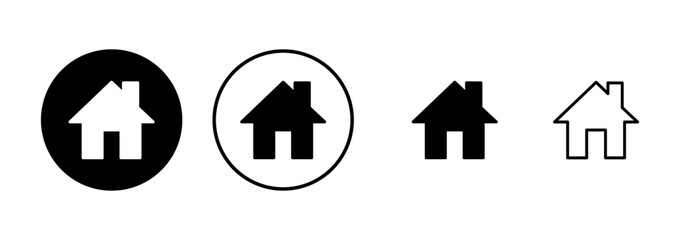 Home icon vector isolated on white background. House vector icon. Address
