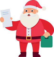 Santa with milk and cookies