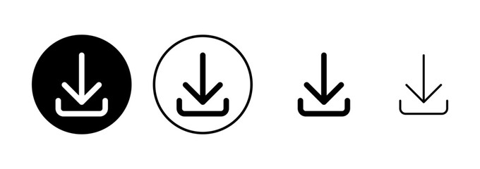 Download icon vector isolated on white background. Downloading vector icon