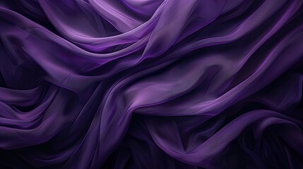 A purple fabric with a pattern of swirls and lines. The fabric is purple and has a soft, flowing texture