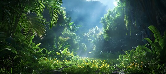 Fresh and Clean: Botanical Wallpaper with Green Leaves