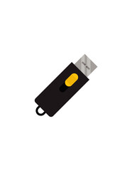 USB stick. Simple flat illustration