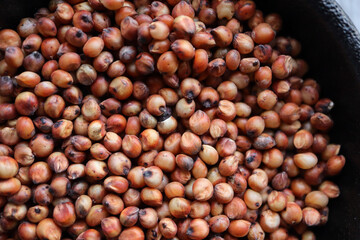 Red sorghum in a bowl 