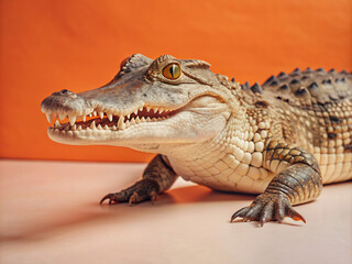 Naklejka premium crocodile in the water, animal, teeth, wildlife, dangerous, wild, nature, predator, danger, mouth, zoo, head, gator