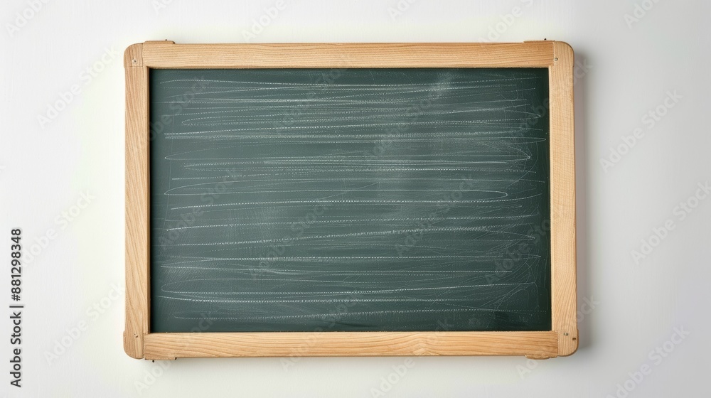 Canvas Prints A chalkboard is empty and has a wooden frame