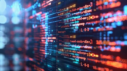 A close-up of a screen showing bright and colorful lines of code, representing the world of programming, cybersecurity, and the intricate complexity of coding languages.