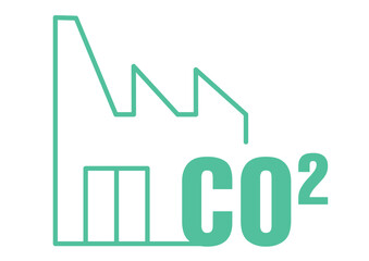 CO2 Emissions Factory Pollution Carbon Footprint icon