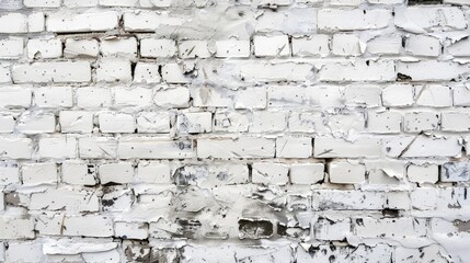 Fototapeta premium Texture of an aged white brick wall