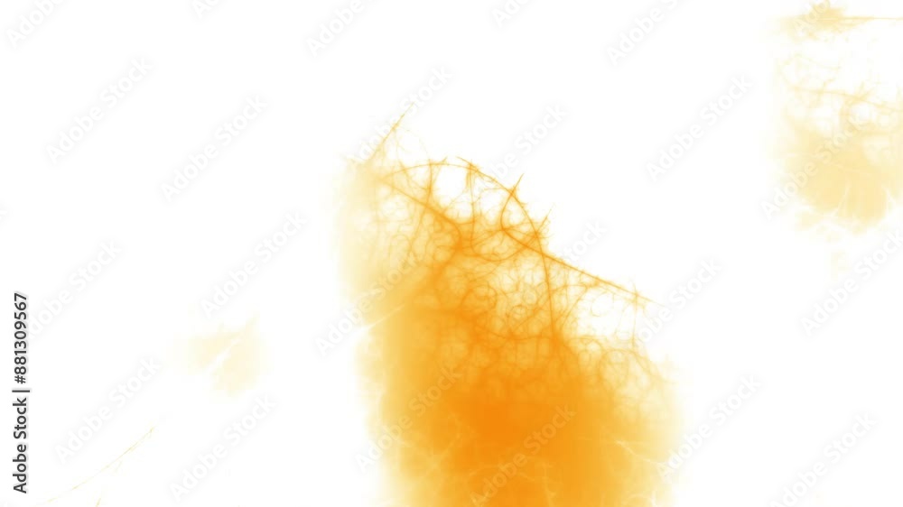 Poster Abstract looping 4k video. Seamless abstract wavy psychedelic background for loop playback. Fire energy moving texture