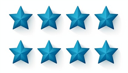 Fototapeta premium set of blue stars