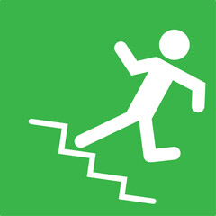 Emergency Exit Sign Set Vector Illustration