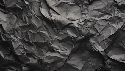 crumpled dark gray black paper texture