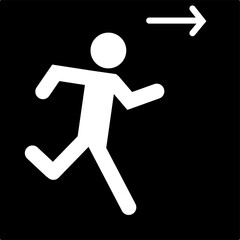 Emergency Exit Sign Set Vector Illustration