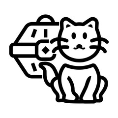 cat carrier Line Icon
