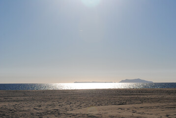 Sun glow at the beach