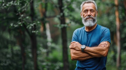 A close-up of a person wearing a blue shirt and a beard, suitable for use as a profile picture or to represent a masculine theme
