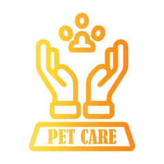 pet care Line Gradient Icon